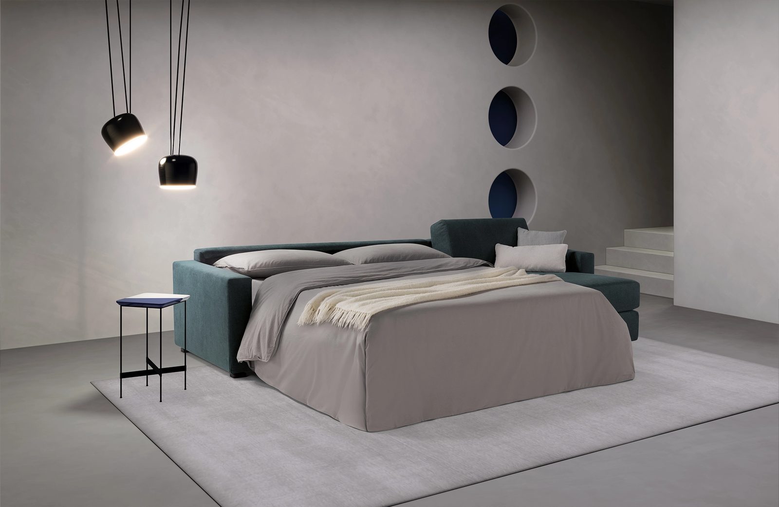 Dienne Amsterdam als Bett ausgezogen